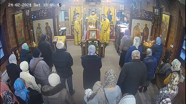  Прямой эфир  Всенощное бдение в храме Николая Японского г. Минска  24.02.2024 г. в 17.00