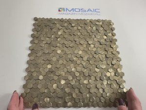 Мозаика ALUMINIUM 3D HEXAGON GOLD
