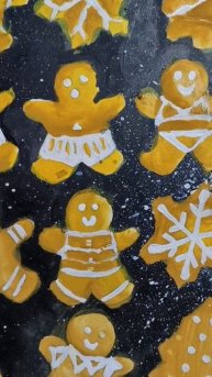 Ginger bread Christmas special painting 🎨🎨🎨 #painting #artist #artwork #art #drawing #paint #shorts