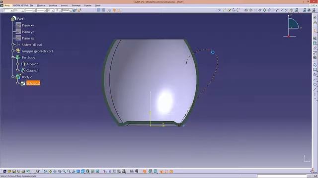 CATIA V5 - how to modeling a mug смотреть онлайн
