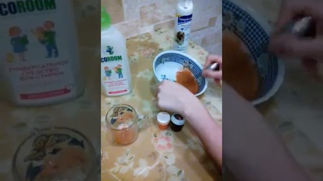 Лизун из средства для стирки и освежителя воздуха. Без клея и тетраборатора натрия! смотреть онлайн