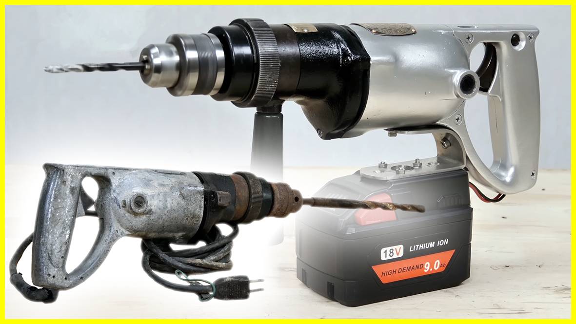 Восстановление старой дрели и переделка под работу от АКБ! смотреть онлайн