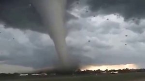 Great Tornado video from cars/Торнадо Потрясающее видео из авто. Страшная сила природы