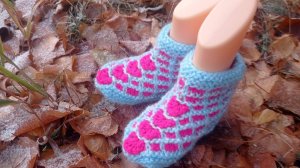 35.МК#  ВЯЖЕМ БАШМАЧКИ-ПИНЕТКИ НА ДВУХ СПИЦАХ БЕЗ ШВОВ