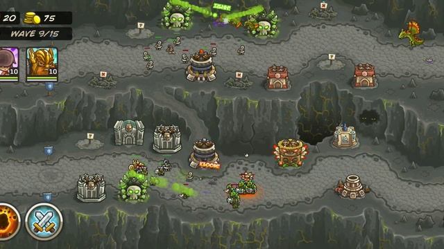 Kingdom Rush Frontiers (Level 14 - The Dark Descent) 3 Stars