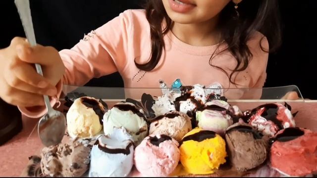 Cantaloupe Ice Cream  Watermelon  Mango  Chocolate  Raspberry  Banana  Tropical  asmr