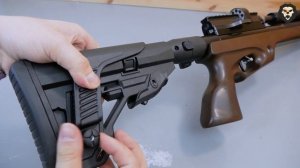 Пневматическая PCP винтовка Jager SPR Карабин 292 мм (6.35 мм, складной приклад, МСП) видео обзор