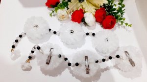 Школьная лента в косу на заколках