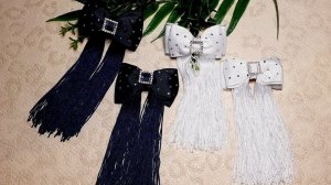 школьные бантики с бахромой