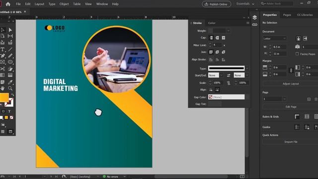 How to Design Digital Marketing Flyer in Adobe_InDesign | InDesign Tutorial | graphicsmentor