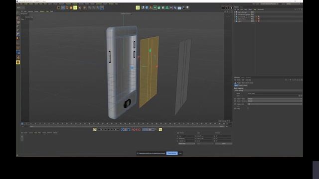 Cinema 4D - SIMPLE Cellphone modeling, UV, Rendering смотреть онлайн