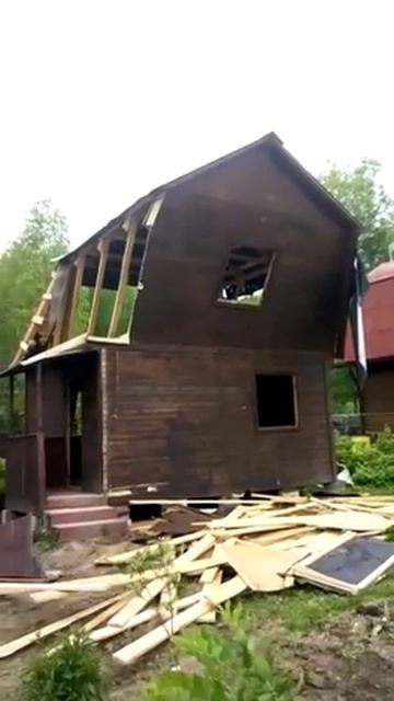 Демонтаж каркасного дома . смотреть онлайн