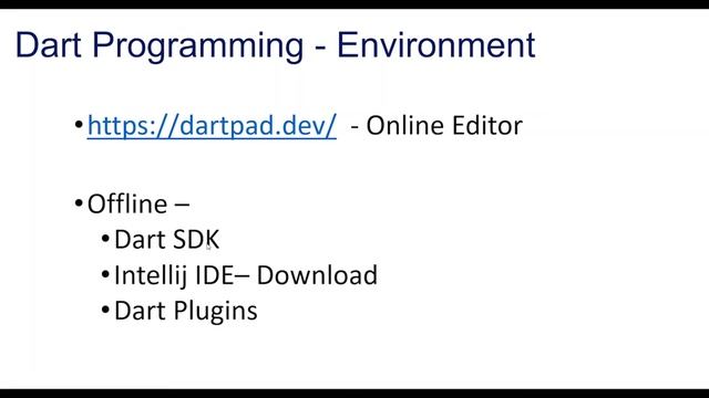 Dart Programming - Environment | Dart Tamil Tutorial