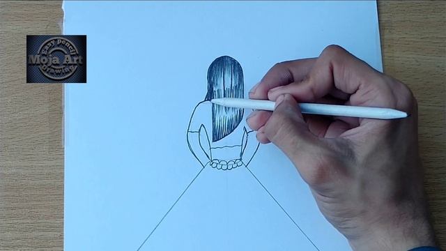 How to draw a girl. Beautiful dress drawing tutorial. Drawing academy Moja art #drawing #girldrawin смотреть онлайн