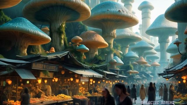 Sporelight Expanse - Dreamy Techno Glow 4K AI Bioluminescent Planet смотреть онлайн