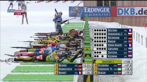 БИАТЛОН. ЧМ 2012. Рупольдинг (Германия). Женщины. Гонка пресл 10 км. (Eurosport). 04.03.2012. 1080i