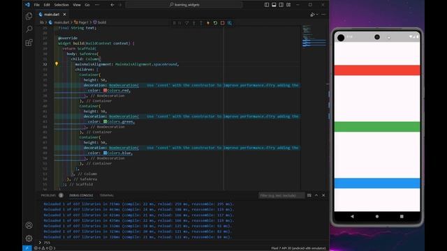 Column | Widget Of The Day #10 | Essentials - 10 | Hindi | #dart #flutter #widget #widgetoftheday