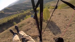 Старт на параплане в Солоновке и экстренная посадка на склон - завязка