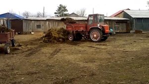 Т-16 погрузчик / трактор т 16 грузит сам