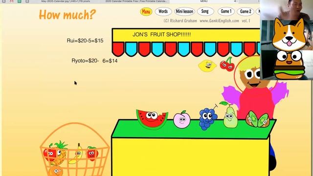 Online English Games|| How to Teach ESL English Online | EASY & FUN | "How much?" Let's Go Shopping смотреть онлайн