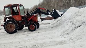 ТРАКТОР Т-25💥 ДЖОЙСТИК КУН🔥ПОГРУЗКА УБОРКА СНЕГА