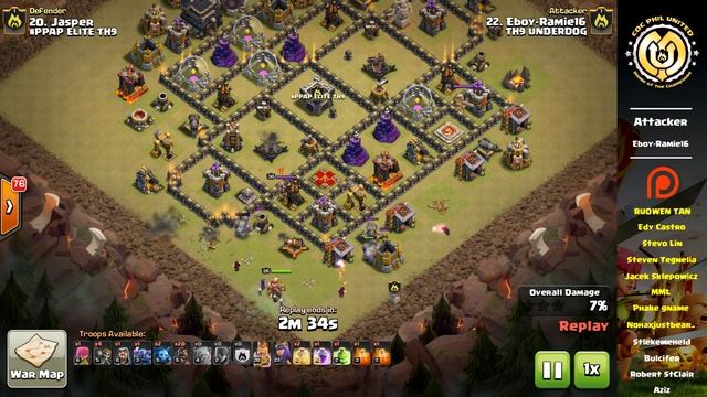 TH9 PHILS CUP | Preliminary Round: Game 2 | Clash of clans War recap