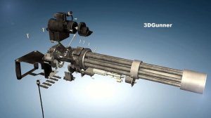 3D Animation: How the M134 Gatling-Style Machine Gun works