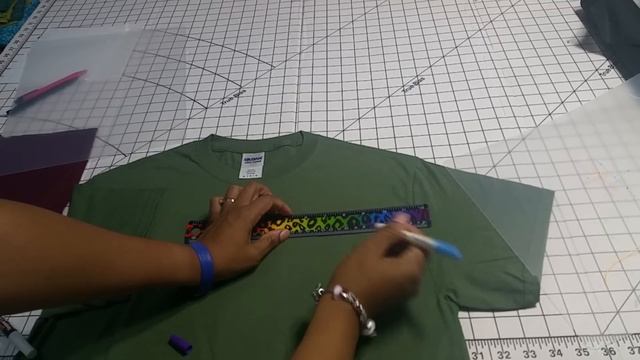 T-shirt logo placement guide for $1 DIY from the Dollar Tree!