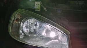 Замена лампы ближнего света Калина .