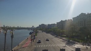 Вид с "Крымского моста" / Москва / видео 4К