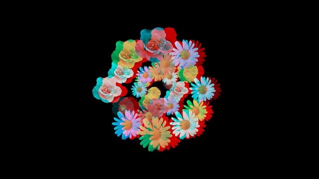 Салют из цветов (футаж анаглиф) смотреть онлайн