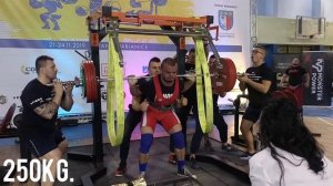 Powerlifting RAW PRO. Squat, man (90) 3 raund.