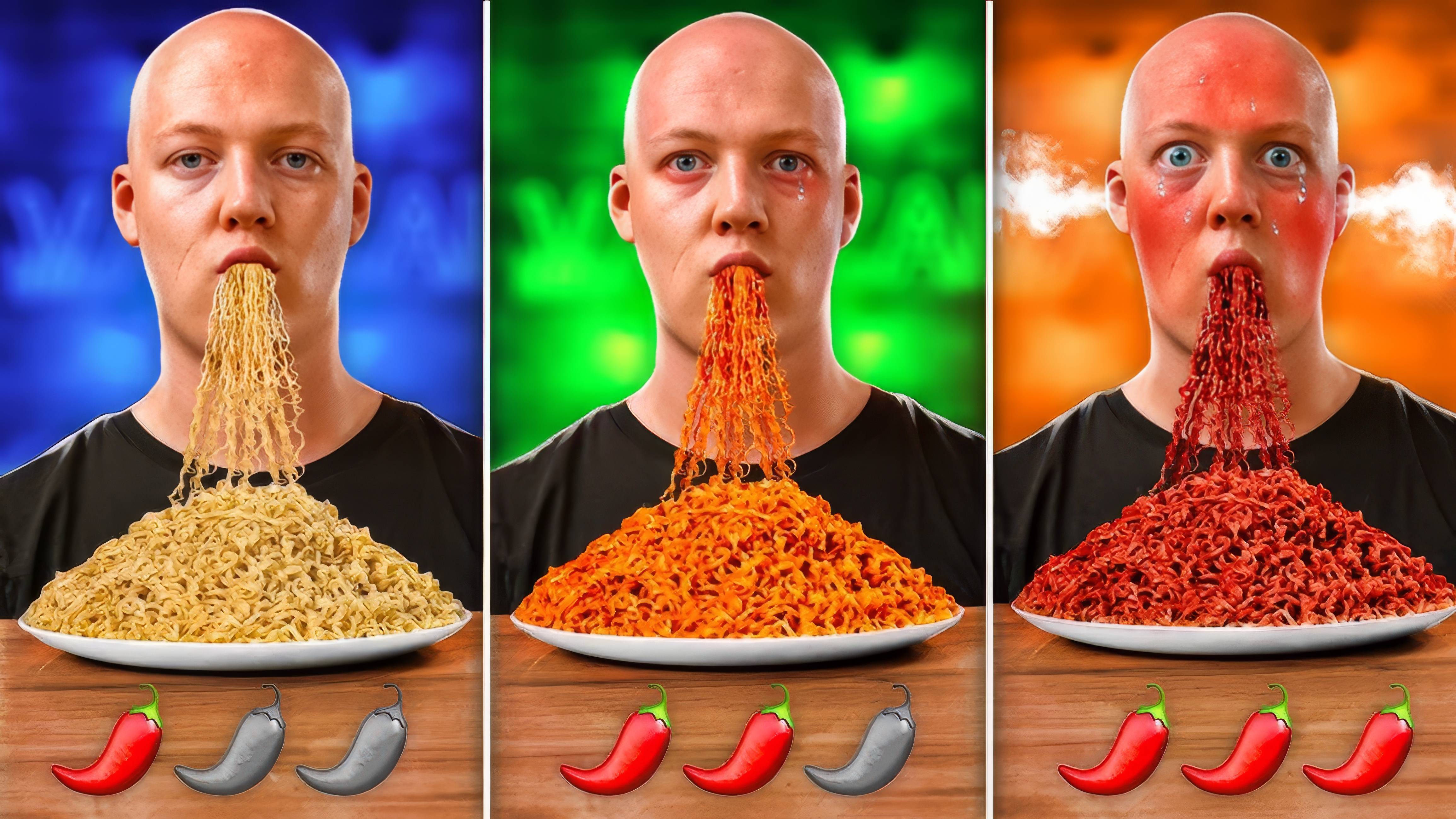 ОСТРАЯ vs ОСТРЕЕ vs САМАЯ ОСТРАЯ ЛАПША БЫСТРОГО ПРИГОТОВЛЕНИЯ ВАНЗАЙ vanzai