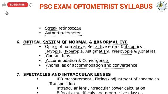 Optometry psc exam syllabus   optometry psc previous question papers OptometryFans
