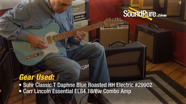 Suhr Classic T Daphne Blue Roasted HH Electric 29902 смотреть онлайн