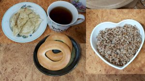 Мой пост, день 49~й. Доедаю все готовое. Греча, вареники, баранки)))