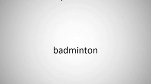 How to say badminton in Czech?