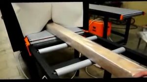 Термоупаковочная машина ТМ-7Р для упаковки досок, вагонки, бруса, длиномерных изделий и т.п.