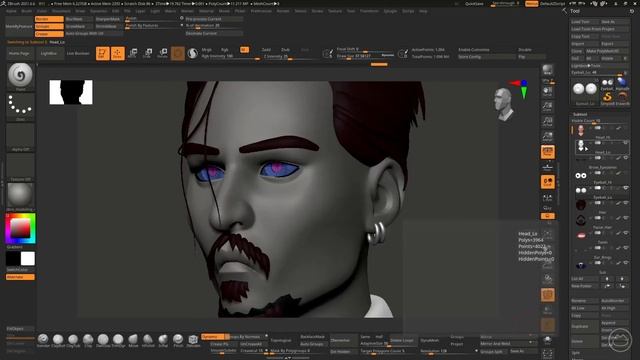 Stylized Male Character Head Model Johnny смотреть онлайн