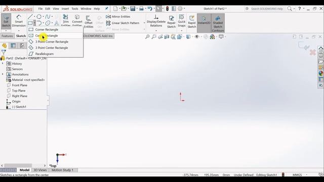 #8 | Introduction to RECTANGLE Tool | Sketching in SolidWorks | SolidWorks Tutorial Series |
