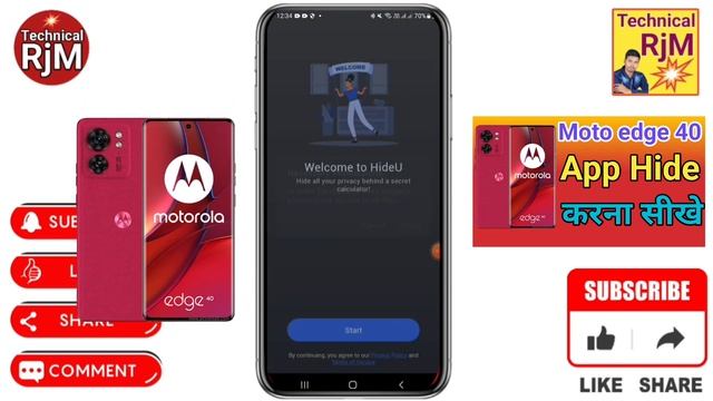 Moto Edge 40 5G Me App Hide Setting kaise Kare | How To Apps Hide in Moto Edge 40 5G смотреть онлайн