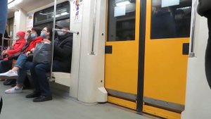 Поездка на метропоезде 81-740.4К «Русич» № 0313 по Центральной линии в Казани . (30.04.2021)