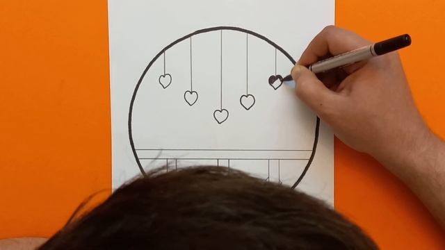 Circle Drawing - Pink Heart Drawing Pictures