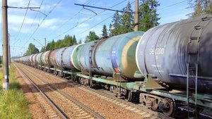 Тепловоз 2ТЭ116У-0188 "БТС", о.п. Карташевская, Ленинградская обл., 04.08.2022г.(4K UHD)