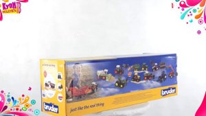 Bruder Трактор с погрузчиком и прицепом Claas Nectis 267 F 02-112)