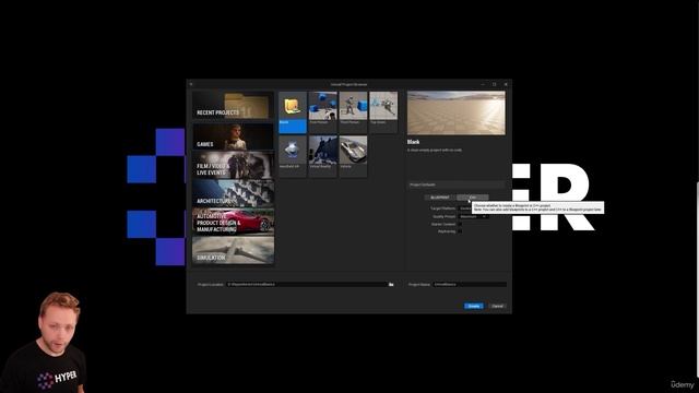 8 - Creating the Project Create and Open the Project