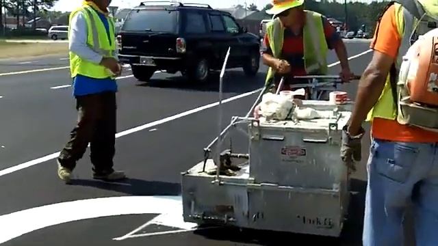 Нанесение стрел термопластиком.flv смотреть онлайн