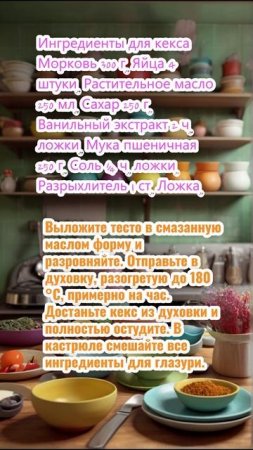 "Бразильский морковный кекс с глазурью бригадейро".