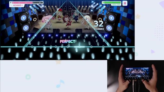 【ガルパ】Yes！BanG_Dream！  easy All Perfect【親指】【バンドリ】【BanG Dream!】