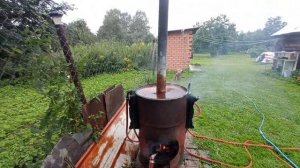 Еще одна доработка печки для подогрева бассейна. Вода 50-60 градусов при хорошем потоке!